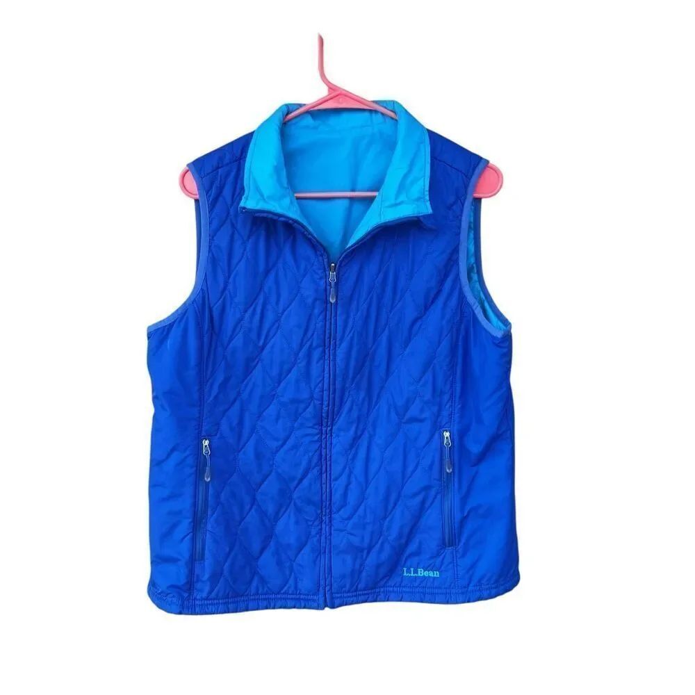 L.L. Bean vintage woman’s large reversible lightweight ocean Caribbean blue
